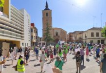 Manifestación contra la instalación de una macrogranja en Quintanar del Rey