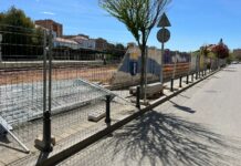 Estado actual de las obras de demolición del muro ferroviario del Paseo de San Antón. Foto: MDC.