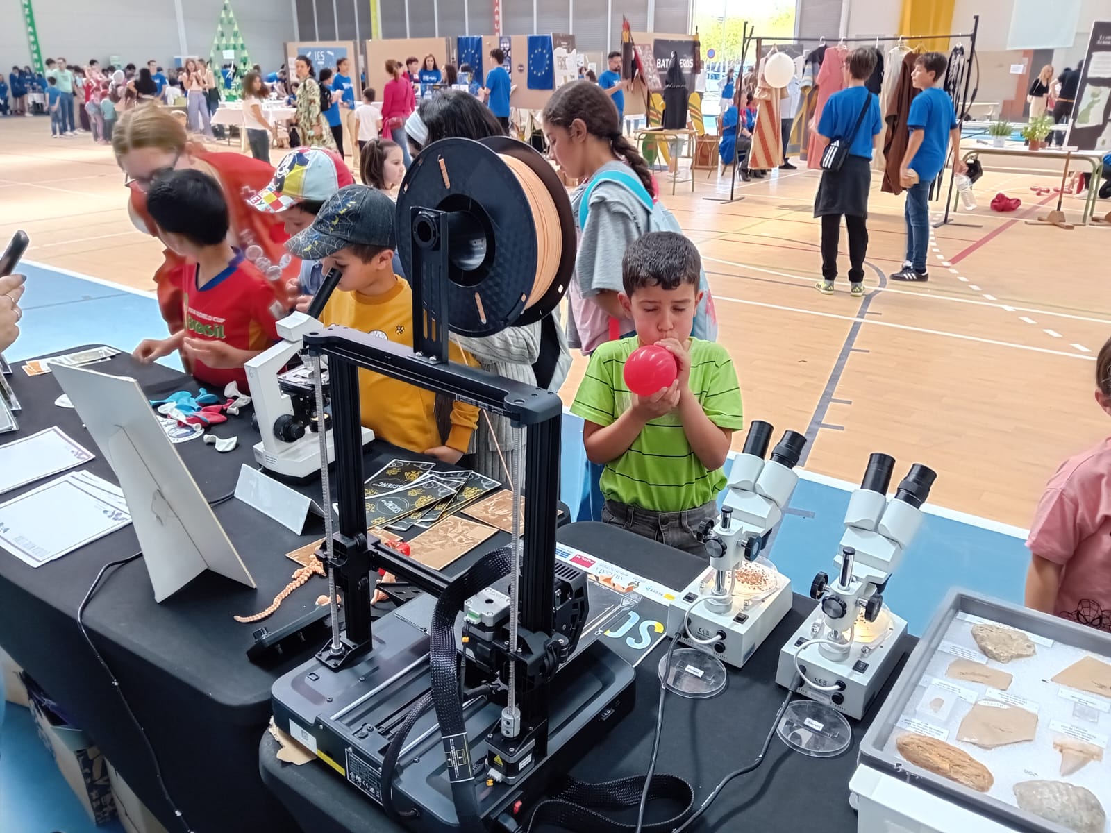 The Science Museum and the Paleontology Museum participate in a science exhibition in Consuegra (Toledo)