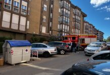 Actuación de los Bomberos en la calle San Damián.