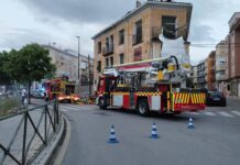 Incendio en el Paseo de San Antonio. Foto: Policía Local