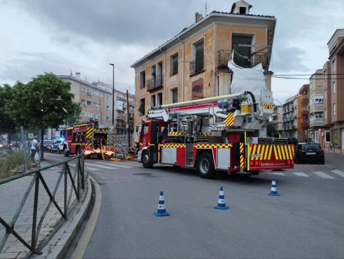 Incendio en el Paseo de San Antonio. Foto: Policía Local