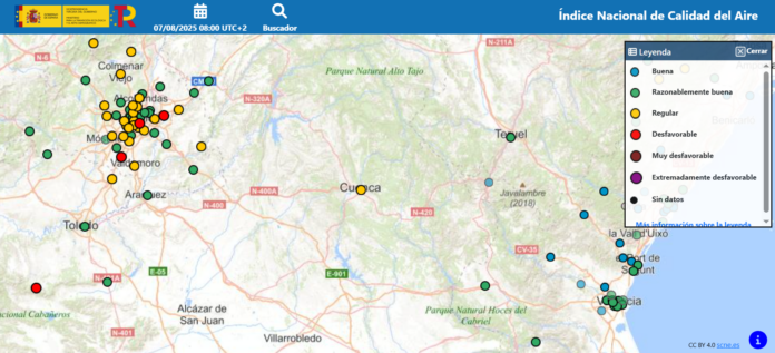 Calidad del aire 7 de agosto