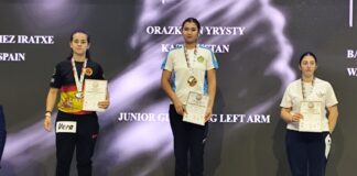 La joven conquense Iratxe Sánchez, subcampeona mundial de lucha de brazos