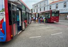Autobuses en el intercambiador