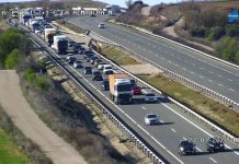 Colisión múltiple en la A-3 en La Hinojosa que obligó a cortar la autovía