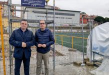 El PP asegura que la próxima temporada en el campo Obispo Laplana comenzará con las obras sin finalizar