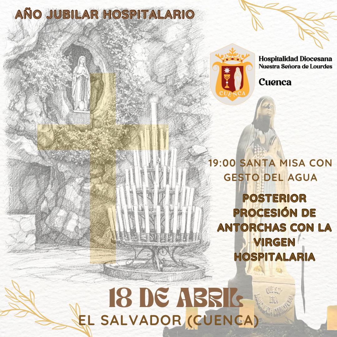 Cartel de la visita Virgen Hospitalaria 2026 - Parroquia de El Salvador Cuenca