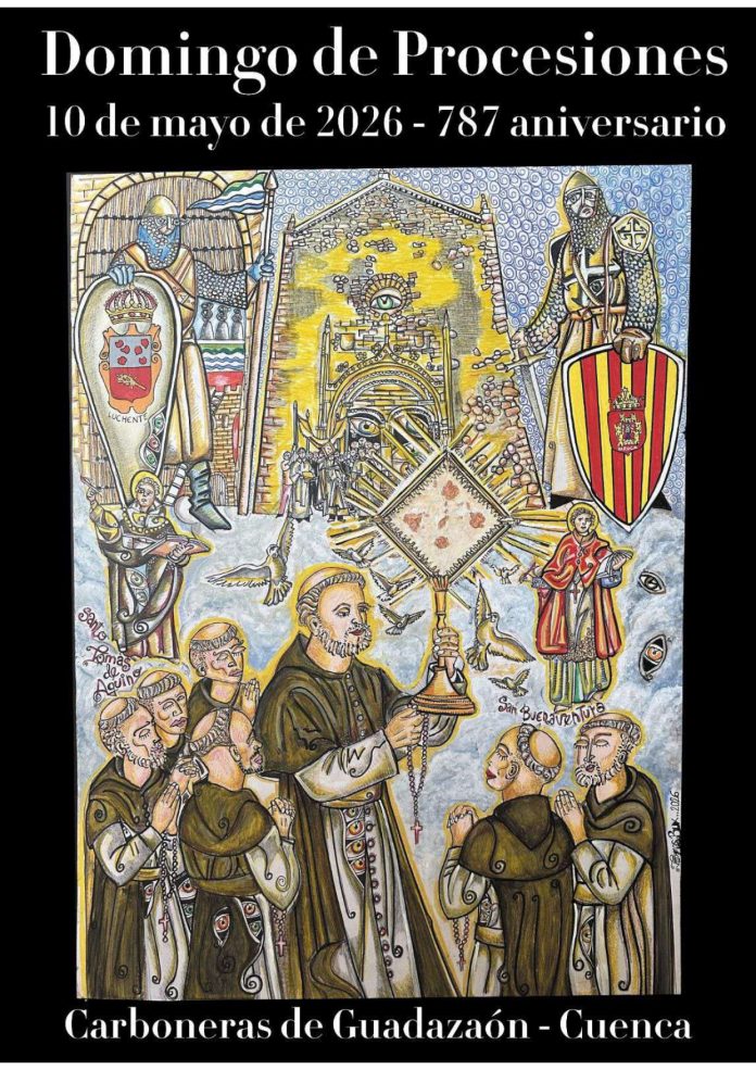 Cartel del Domingo de Procesiones. FOTO: Carboneras de Guadazaón