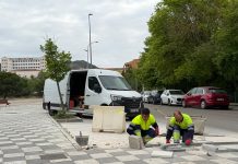 El plan de mantenimiento urbano llega a las inmediaciones del Parque de Santa Ana
