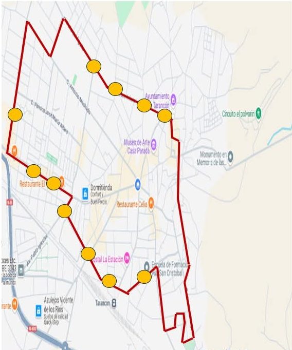 Recorrido Carrera Popular del Cross del Caño. FOTO: Policía Local de Tarancón