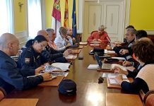 Reunión para coordinar la seguridad del partido UB Conquense-Xerez CD