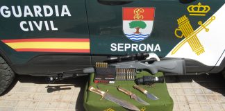 La Guardia Civil sorprende a un hombre en Castillejo de Iniesta mientras cazaba por la noche sin permiso