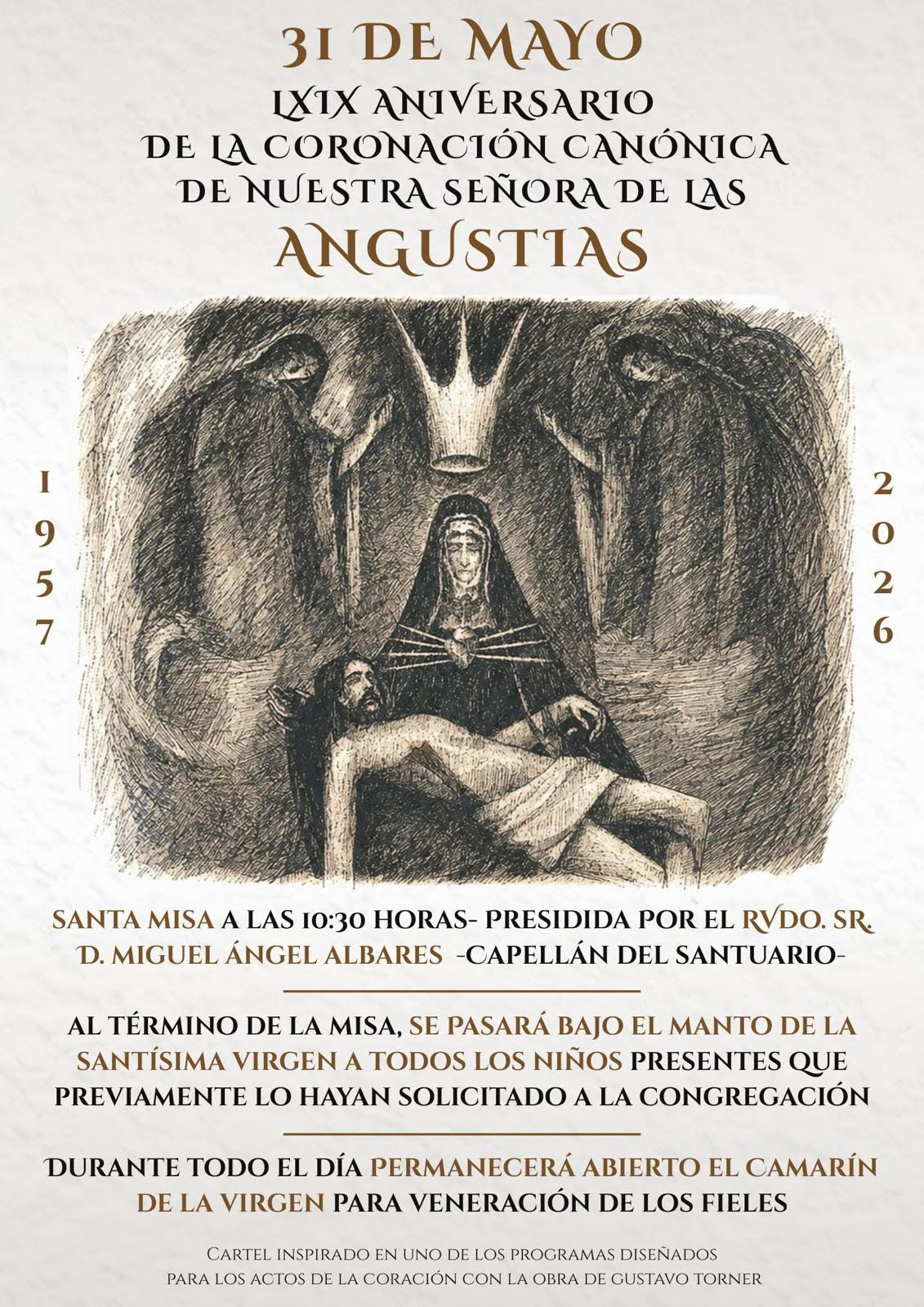 El camarín del Santuario de Las Angustias abre este domingo por el 69º aniversario de su coronación