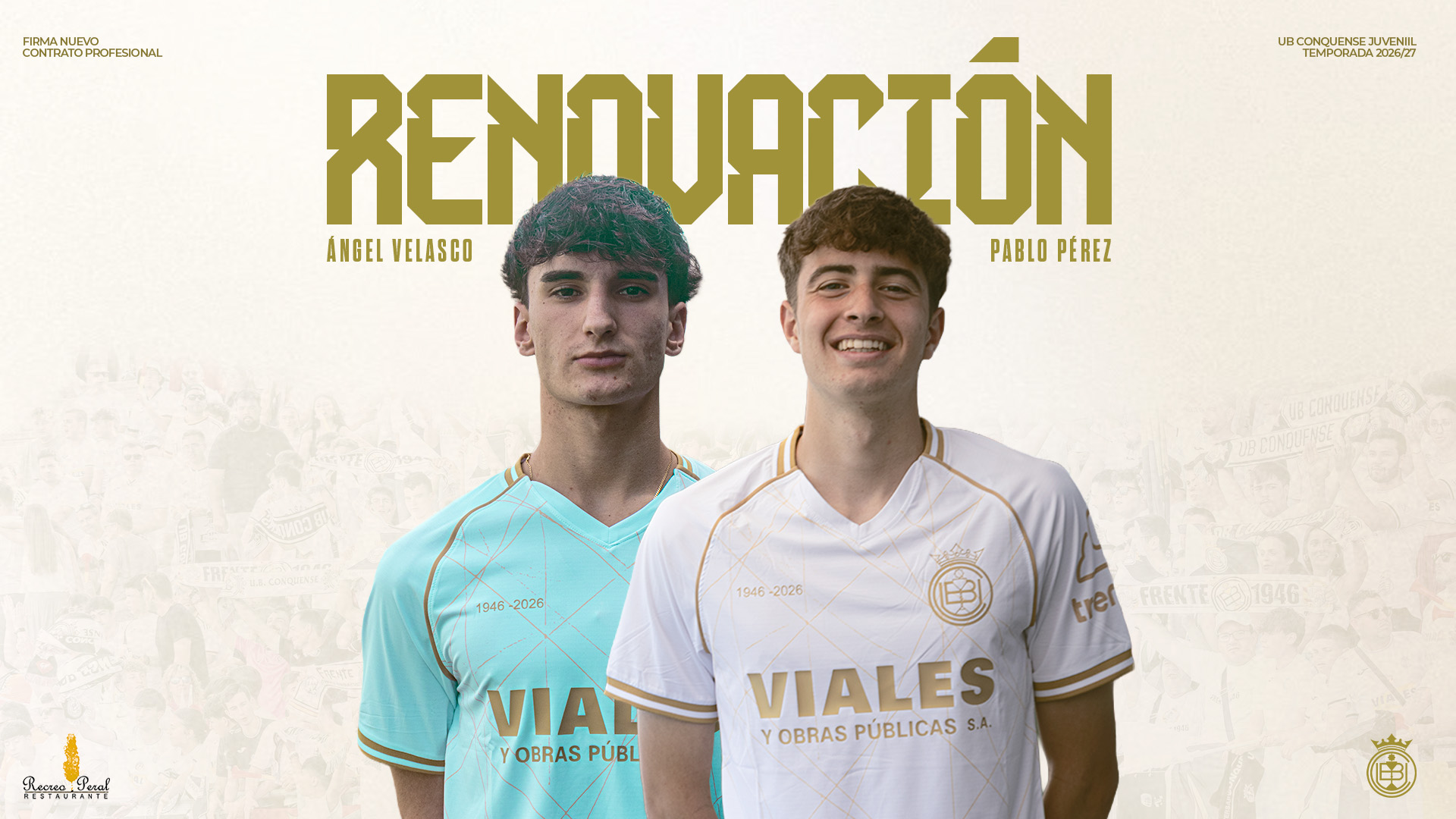 Los canteranos Pablo Pérez y Ángel Velasco firman su primer contrato profesional con la Balompédica