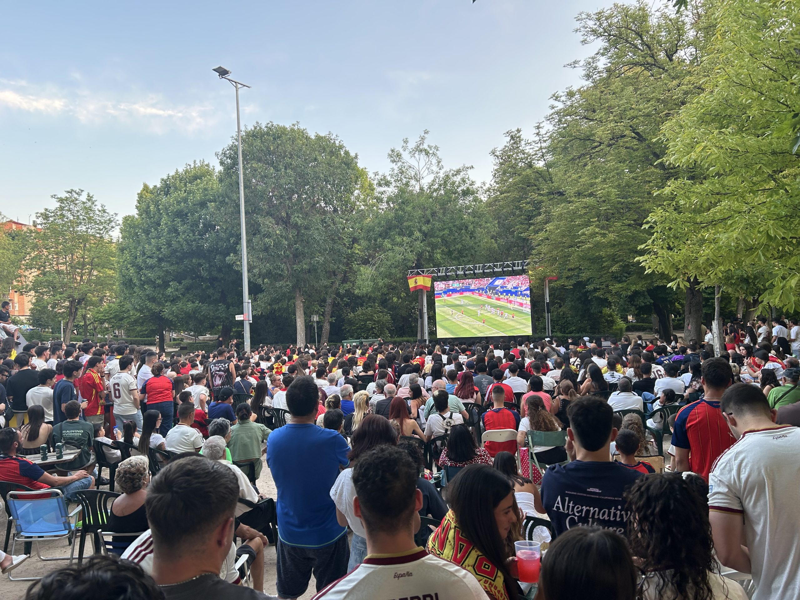 El Parque de Santa Ana volverá a tener pantalla gigante este martes por las semifinales de España